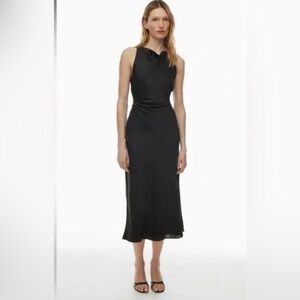 Aritzia Wilfred Midi Dress in Black